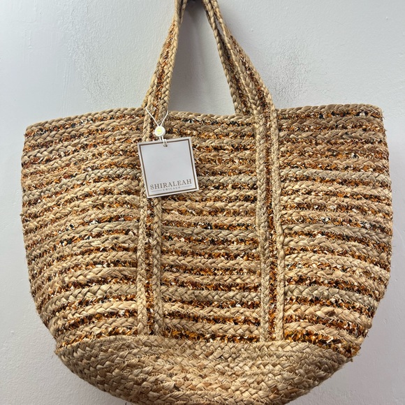 Shiraleah Tan Woven Tote Bag - Picture 6 of 14